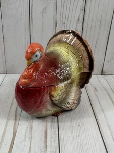 Vintage Otagiri - handgefertigte bemalte Truthahn Schüssel mit Deckel / Thanksgiving - Bild 1 von 10