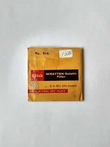 Kodak No. 81A Wratten Gelatin Photography Filter 2x2" 5.1cm square SEALED - Picture 1 of 2