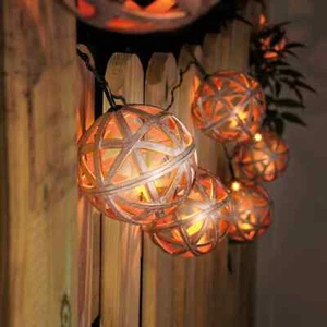 2x LED Solar Kugel Lichterkette Leuchte Lampe Deko Garten Terrasse Sonnenschirm - Bild 1 von 7