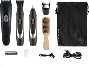 Remington -The Works, 6 Piece Men's Styling Kit Precision Trimmer/Beard/Nose&Ear - Picture 1 of 12
