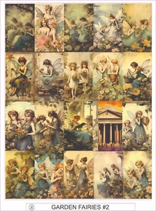 GARDEN FAIRIES #2 -  COMPLETE SHEET OF 20 STICKERS - Picture 1 of 1