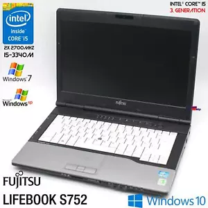 Fujitsu Lifebook S752 14" HD Intel Core I5 3340M 250GB HDD 8GB Windows 7 Pro 64 - Picture 1 of 10