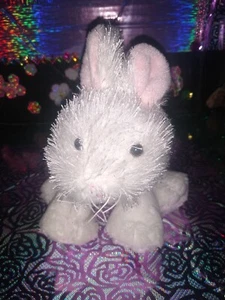 🦄Ganz / Stringy "LiL' Kinz Rabbit" White Color w/Pink Ears HS078 8" Plush! - Picture 1 of 9