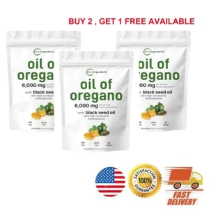 Micro Ingredienti Olio di Origano Softgels 6000mg per porzione, 300 conteggi 2 in 1 - Foto 1 di 7