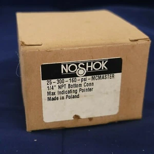 Noshok Maximum-Indicating Vibration-Resistant Pressure Gauge, 1/4 NPT Male - Picture 1 of 8