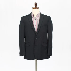 Kenneth Cole 42R Gray Sport Coat Blazer Jacket Solid 2B Polyester - Picture 1 of 11