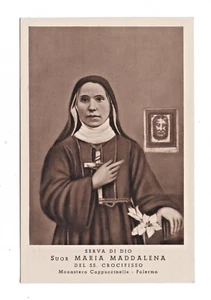 PALERMO SUOR MARIA MADDALENA SS.CROCIFISSO MONASTERO CAPPUCCINELLE CARTOLINA FP - Picture 1 of 2
