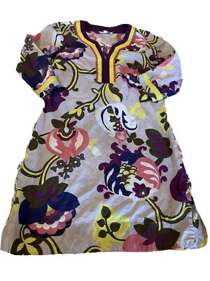 Boden Bright Lotus Floral Kaftan Size 6 Women’s Dress 100% Cotton - Image 1 of 4