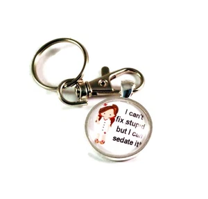Key Rings for Women Nurse RN Funny Graduation Purse Charm Keychain Handmade - Picture 1 of 1