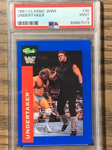 1991 Classic WWF #30 The Undertaker Rookie Card PSA 9 Vintage Wrestling Wwe Rc - Picture 1 of 2