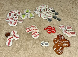 80 - 1972  Buttons Senator EDMUND MUSKIE FOR PRESIDENT  Buttons 9 Varieties - Picture 1 of 12