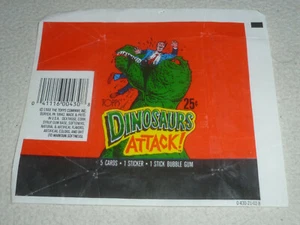 VINTAGE 1988 TOPPS DINOSAURS CARD STICKER WAX BOX PACK RED WRAPPER JURASSIC > - Picture 1 of 2