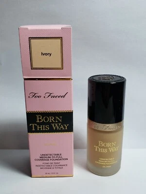 Too Faced Born This Way Natural Finish Foundation Ivory Full Size BNIB - Image 1 of 4