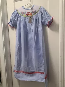 Babeeni Smocked Dress Elephant Car Wash Size 6 New With Tags - Picture 1 of 6
