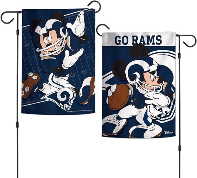 Descargar Logotipo De Oro De Los Angeles Rams, 4k, Fondo De Piedra Azul