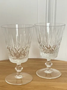 Ensemble de 2 grands Verres à eau en Cristal taillé - Picture 1 of 4