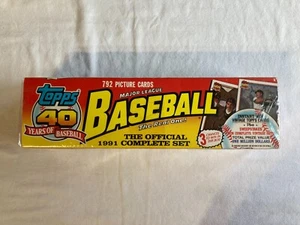 1991 Topps Major League Baseball Card Set, 40 years, 792 Cards, Sealed - Picture 1 of 7