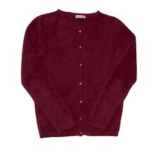 Woman’s Roberto Collina Sweater Cardigan Red Angora Size XL ~
