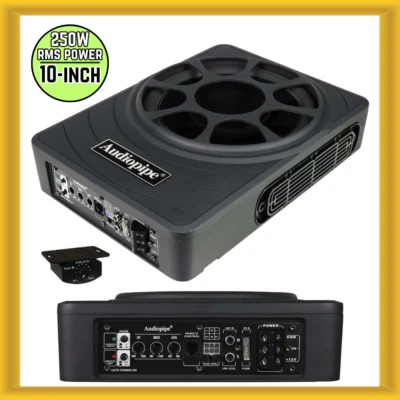 Audiopipe APLP-1030 10" Low Profile 250W RMS Power Amplified Car Subwoofer - Image 1 of 4