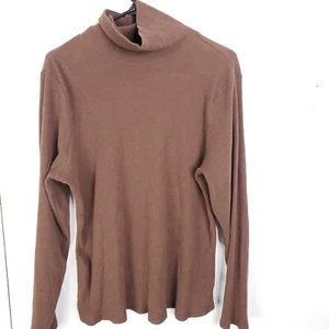 Old Navy Shirt WOmens XL Plush Ribbed Long Sleeve Foldover Turtleneck Basic - Picture 1 of 8