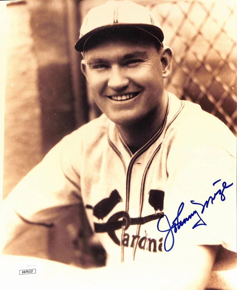 Foto 8x10 firmada/autografiada por Johnny Mize de los Cardenales de San Luis JSA 200236 Foto 1 de 1