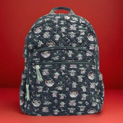 Mochila Vera Bradley Star Wars Mandalorian Grogu Yoda Campus Nueva con Etiquetas Foto 1 de 4
