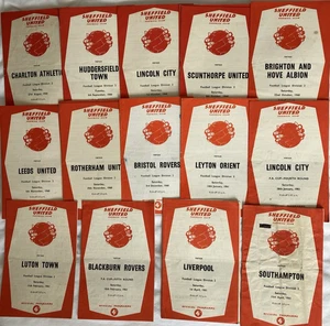 SHEFFIELD UNITED HOME PROGRAMMES 1960- 61 ~ YOU CHOOSE WHICH ONES YOU WANT - Picture 1 of 14