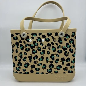Leopard Print Baby Bogg Bag. Limited Edition! Medium Sz Pre Owned 15x5x12.5” - Picture 1 of 16