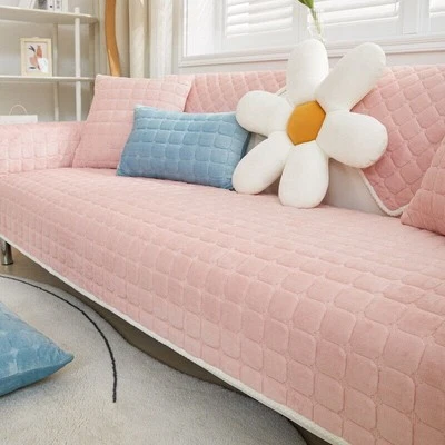 Quilted Sofa Cover Non Slip Square Couch Protector Washable - Image 1 of 4