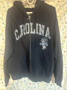 G-III Sports Carl Banks L North Carolina Tar Heels Navy Blue Zip-Up Hoodie - Picture 1 of 6