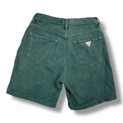 Vtg 90s Guess USA Made Hunter Green Jean Men’s Shorts Jorts Sz 29 / 27” Waist - Image 1 of 4