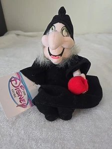 BOLSA DE FRIJOLES JUGUETE PELUCHE BRUJA MALVADA BLANCO NIEVE TIENDA DISNEY CON ETIQUETA - Imagen 1 de 3