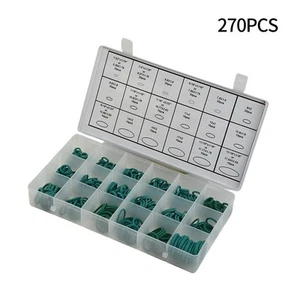 Green 270pcs 18 Sizes Kits Car Air Conditioning A/C O Ring Seals Vehicle Tools - Picture 1 of 14