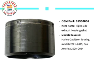 Juntas de escape silenciador cabezal touring para Harley Davidson 65900056 (2021-2024) - Imagen 1 de 10