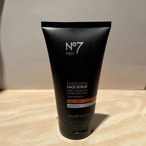No7 Men Energising Face Scrub 150ml Daily Care Sensitive Skin No 7 new sealed - Picture 1 of 2