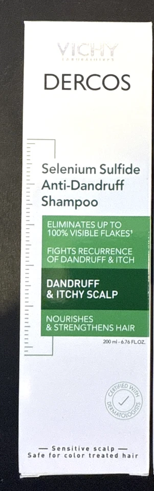 Vichy Dercos Anti-Dandruff Shampoo Sensitive 200ml /6.76oz EXP:09/2026 - Image 1 of 1
