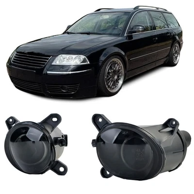 Klarglas Nebelscheinwerfer Set Schwarz Smoke für VW Passat B5 3BG 2000-2005 - Bild 1 von 4