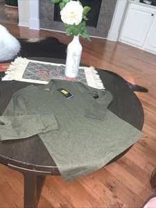NWT Polo Ralph Lauren Boys' Long Sleeve V-Neck Tee -Green Size L (14-16) - Picture 1 of 14
