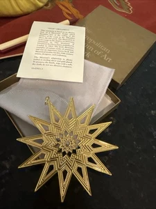 Museo Metropolitano de Arte (MMA) Ornamento Oro Lavado Estrella Esterlina 1997 Navidad - Imagen 1 de 11