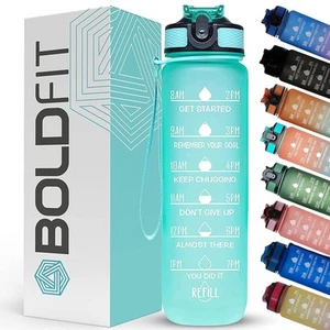 Boldfit Sipper Water Bottle Mintgreen Color, 1 Liter Capacity - Picture 1 of 8