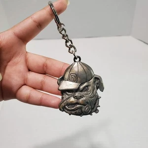 Georgia Bulldogs Dawgs Football Mascot Keychain Vintage Signed JEI - Picture 1 of 4