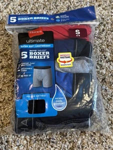 NEW Hanes Boys (6-8) Ultimate Super Soft Lightweight Tagless Boxer Brief 5-Pack - Picture 1 of 2