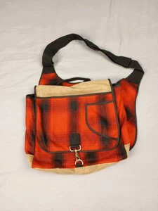 Stormy Kromer Umhängetasche Unisex rot schwarz hellbraun Wolle Canvas - Bild 1 von 9