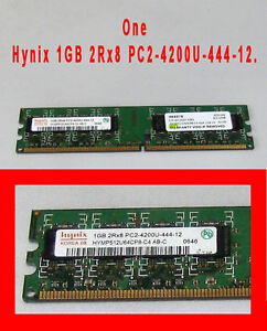 Hynix 1GB 2Rx8 PC2-4200U-444-12 Memory stick Tested