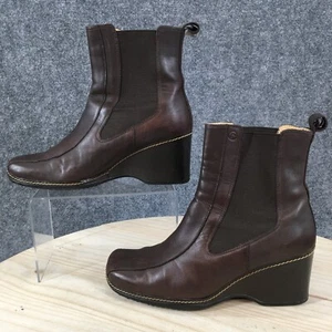 Rockport Boots Womens 7 M Heels Chelsea Ankle Booties APW90184 Brown Leather - Picture 1 of 12