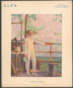 Life Magazine October 5 1916 Sailor Cover~Otho Cushing Art~Male Chariot Race Ad - Picture 1 of 6