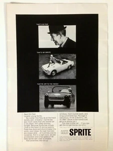 Austin Healey Sprite 1965 Print Ad 10" x 6-1/2" - Picture 1 of 2