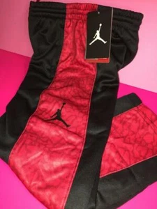 $53 NIKE AIR JORDAN JUMPMAN BALONCESTO NIÑOS MALLA PANTALONES ROJOS NEGROS 4 - Imagen 1 de 6