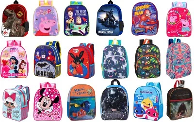 Boys Girls Kids Backpack Official Character Rucksack Junior Toddlers School Bag - Image 1 of 4
