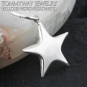Colgante con dije de estrella de plata de ley 925 genuino garantizado hecho en Italia - Imagen 1 de 5